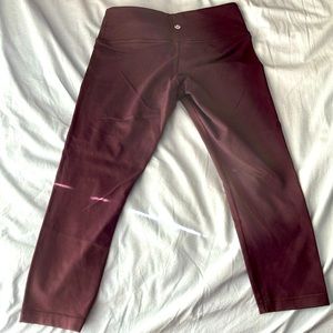 Lululemon Align High Rise Crop 23” Plum colored